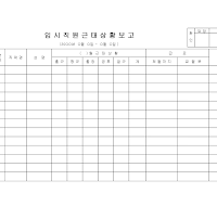 임시직원근태상황보고서 임시직원근태상황보고서
